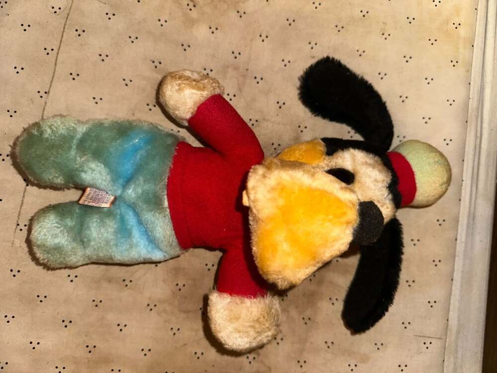 Disney Vintage Goofy Plush Stuffed Animal Red Shirt Denim